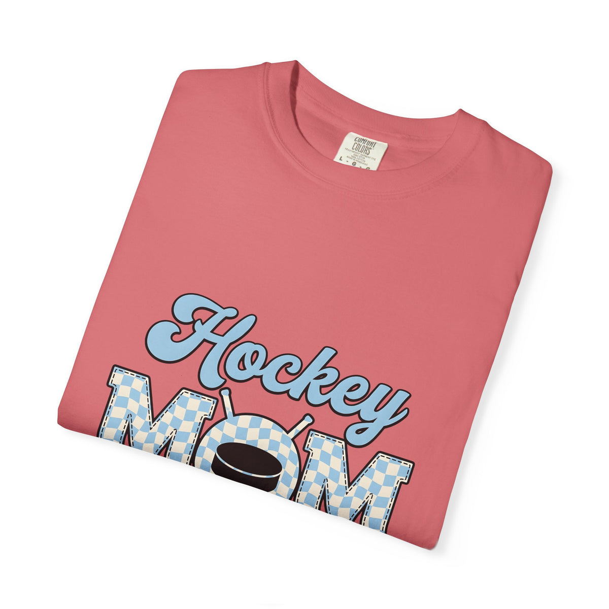 Hockey Puck T-Shirt Hockey Mom Sports Gift Women Retro T-Shirt Puck T-Shirt Hockey Fan Vintage T-Shirt Athletic Graphic Checkered Hockey Sticks