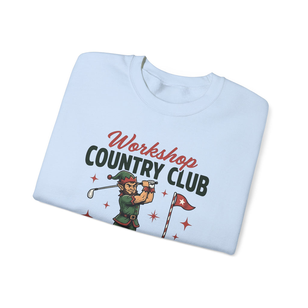 Festive Elf Golf Sweatshirt Christmas Workout Gift Women Sketch Sweatshirt Elf Golfing Sweatshirt Christmas Fan Fitness Graphic Classic Golf Post Sweatshirt