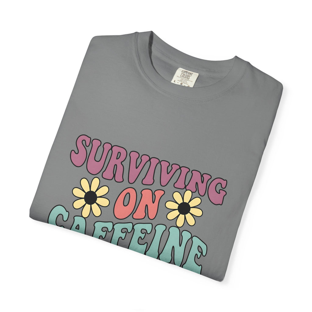 Retro Floral Art T-Shirt Coffee Satire Gift Women Boho T-Shirt Floral Art T-Shirt Java Fan Bohemian T-Shirt Sarcastic Graphic Retro Wildflower