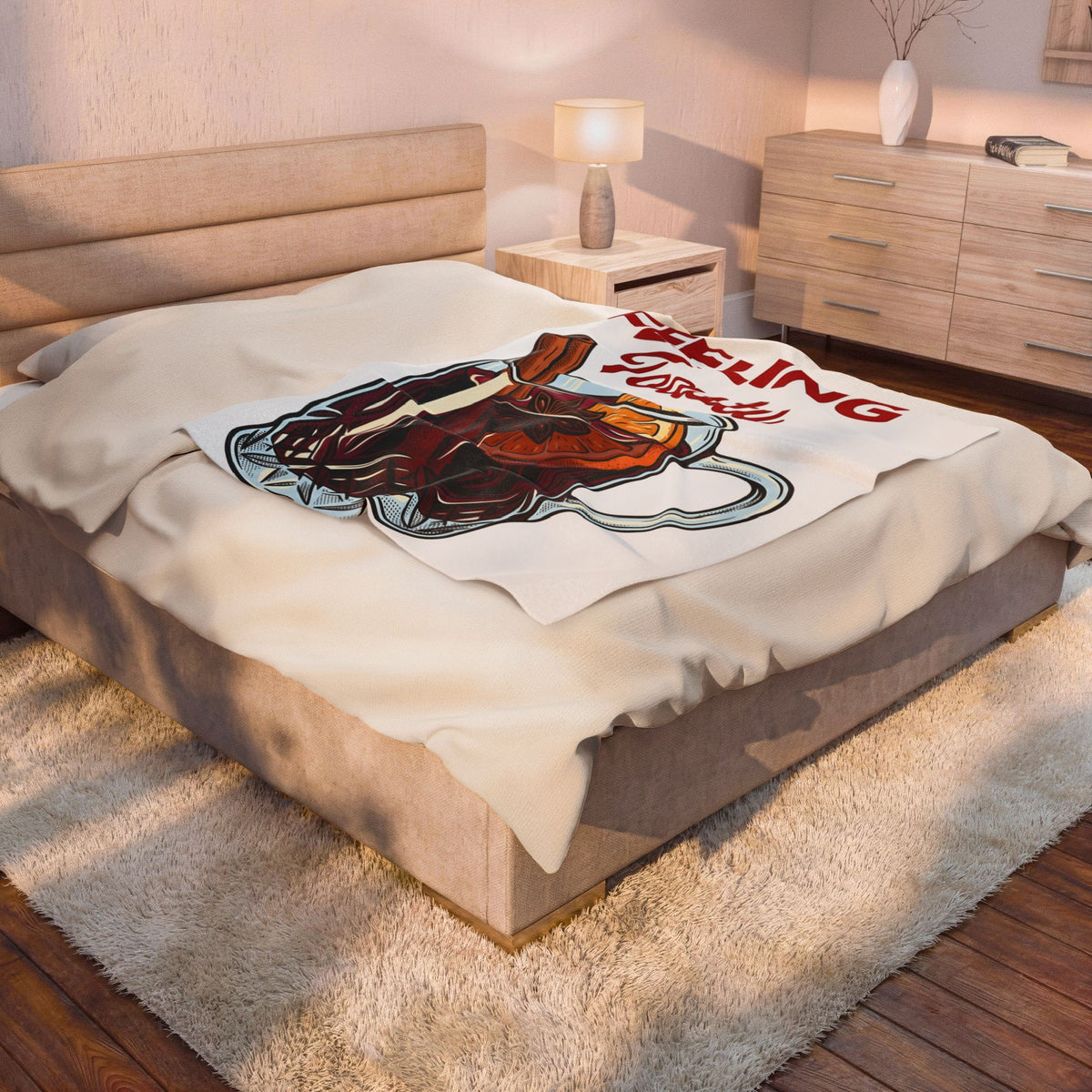 Mulled Wine Mug Holiday Christmas Gift Vintage Mulled Wine Winter Fan Holiday Xmas Hand Blanket
