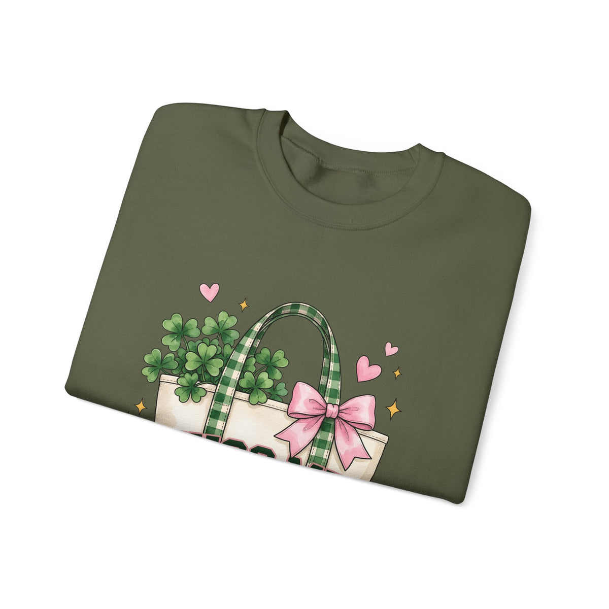 Clover Sweatshirt Sweatshirt St Patrick's Day Celebration Gift Women Paint Sweatshirt Tote Sweatshirt Shamrock Fan Painted Sweatshirt Party Graphic Sketch Pink