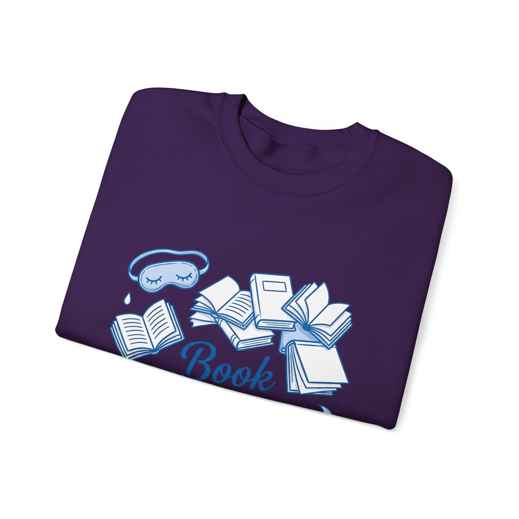 Book Stack Sweatshirt Book Reading Gift Women Doodle Sweatshirt Book Pile Sweatshirt Bibliophile Fan Illustrated Graphic Bookworm Design Whimsical Sleep