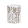 Skeleton Cowboys Mug Halloween Western Gift Women Western Illustration Mug Skulls Mug Horror Fan Vintage Art Mug Cowboy Graphic
