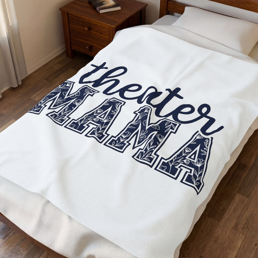 Flower Lettering Blanket Moms Plays Gift Women Strong Blanket Typography Blanket Motherhood Fan Bold Blanket Theater Graphic Contemporary Blossoms