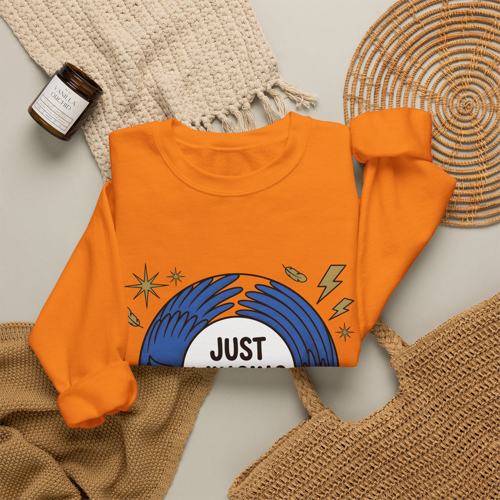Blue Bird Drawing Sweatshirt Funny Creatures Gift Women Hand Drawn Sweatshirt Bird Sweatshirt Comedy Fan Cartoon Sweatshirt Animal Graphic Classic Electric