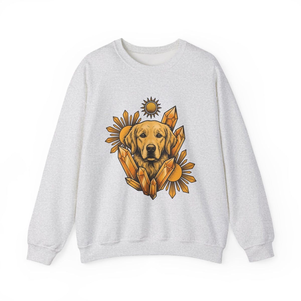 Golden Retriever Sweatshirt Dog Sunlight Gift Women Bohemian Sweatshirt Retriever Sweatshirt Dog Fan Puppy Sweatshirt Sunshine Graphic Retro Crystals Sweatshirt