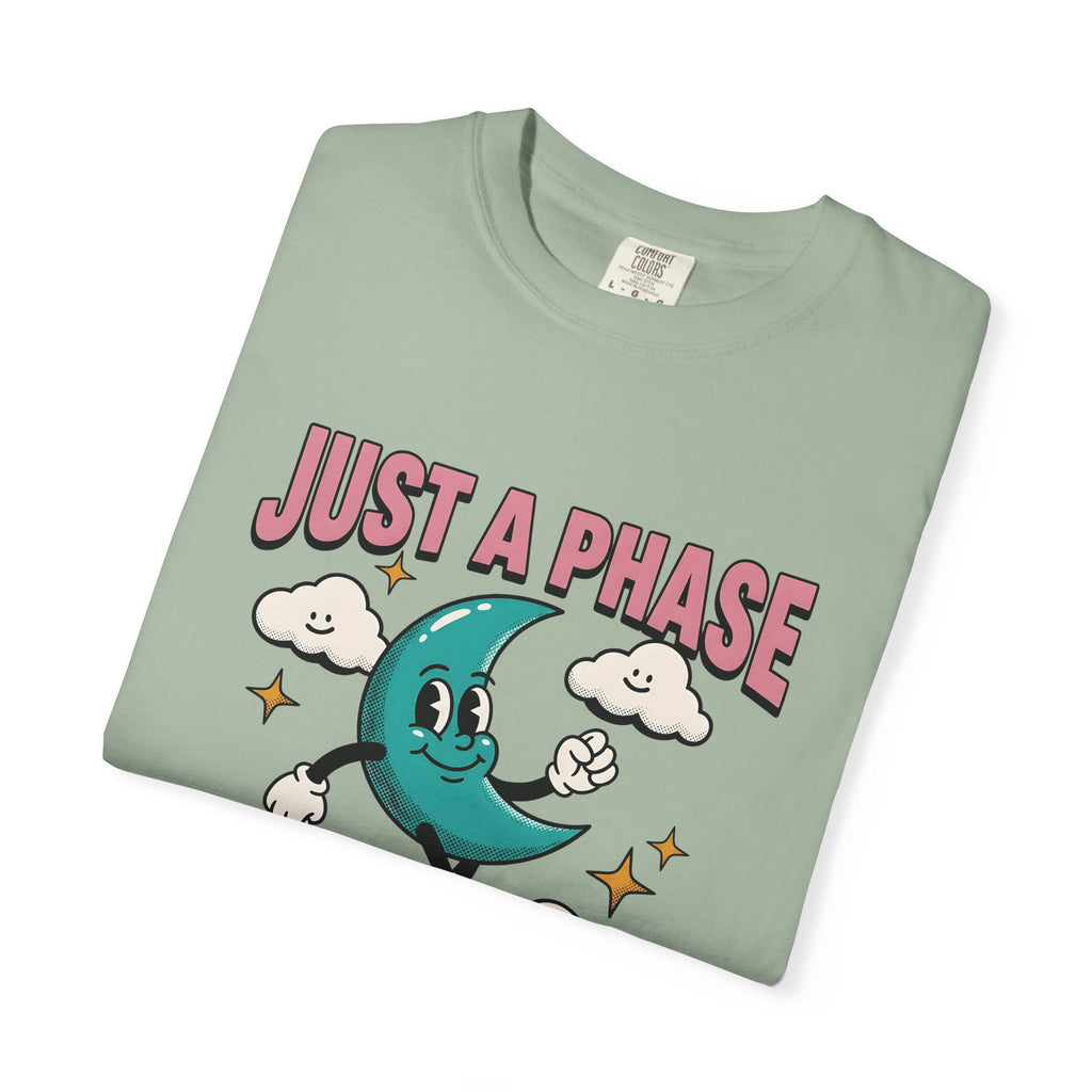 Moon Character Funny Stars Gift Hand Drawn Lunar Humor Fan Illustrated Celestial Sketch Cheerful T-Shirt
