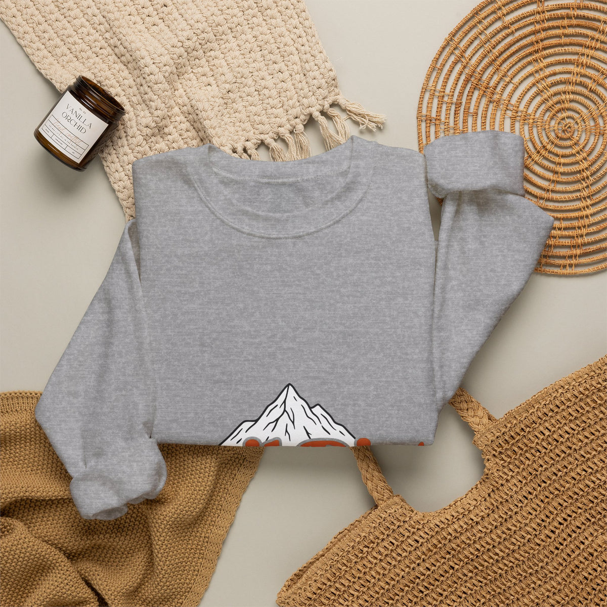 Mountain Design Sweatshirt Sports & Activities Trekking Gift Women Modern Sweatshirt Mountain Sweatshirt Athlete Enthusiast Contemporary Sweatshirt Hiking
