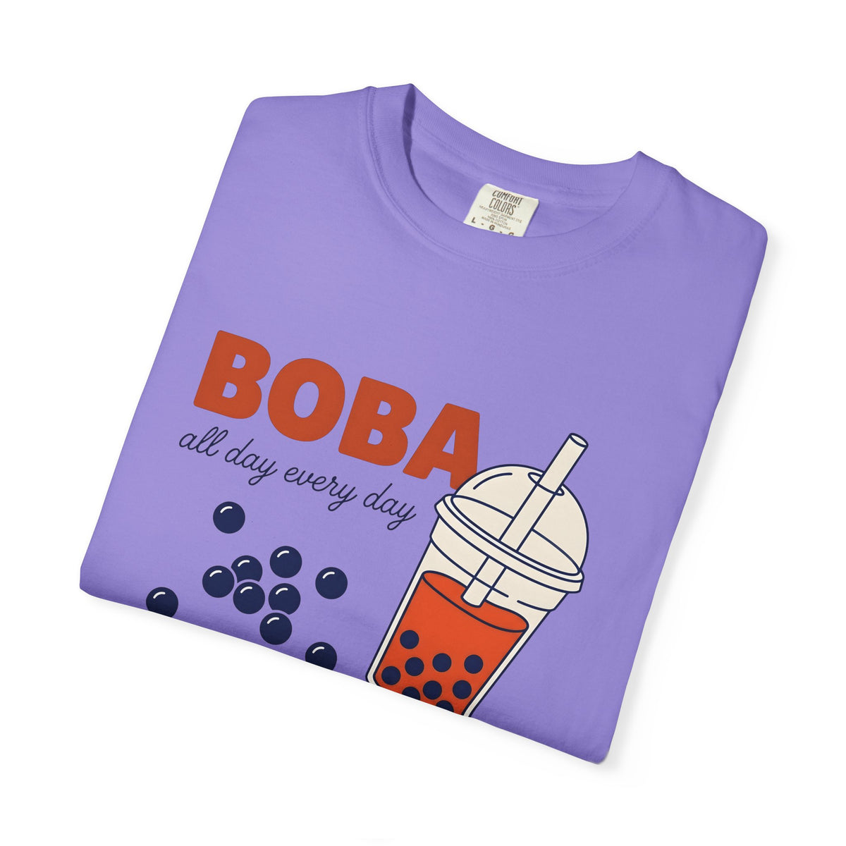 Tapioca Tea T-Shirt Boba Dessert Gift Women Hand Drawn T-Shirt Bubble Tea T-Shirt Boba Fan Hand Drawn T-Shirt Sweet Graphic Line Art Carp T-Shirt