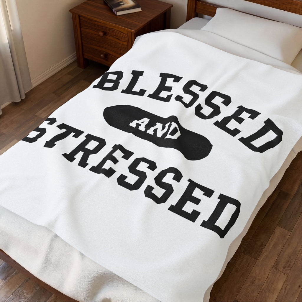 Bold Lettering Design Blanket Moms Household Gift Women Simple Blanket Typography T-Sh