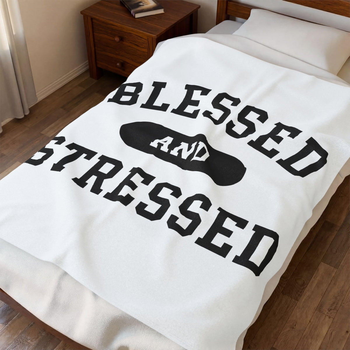 Bold Lettering Design Blanket Moms Household Gift Women Simple Blanket Typography T-Sh