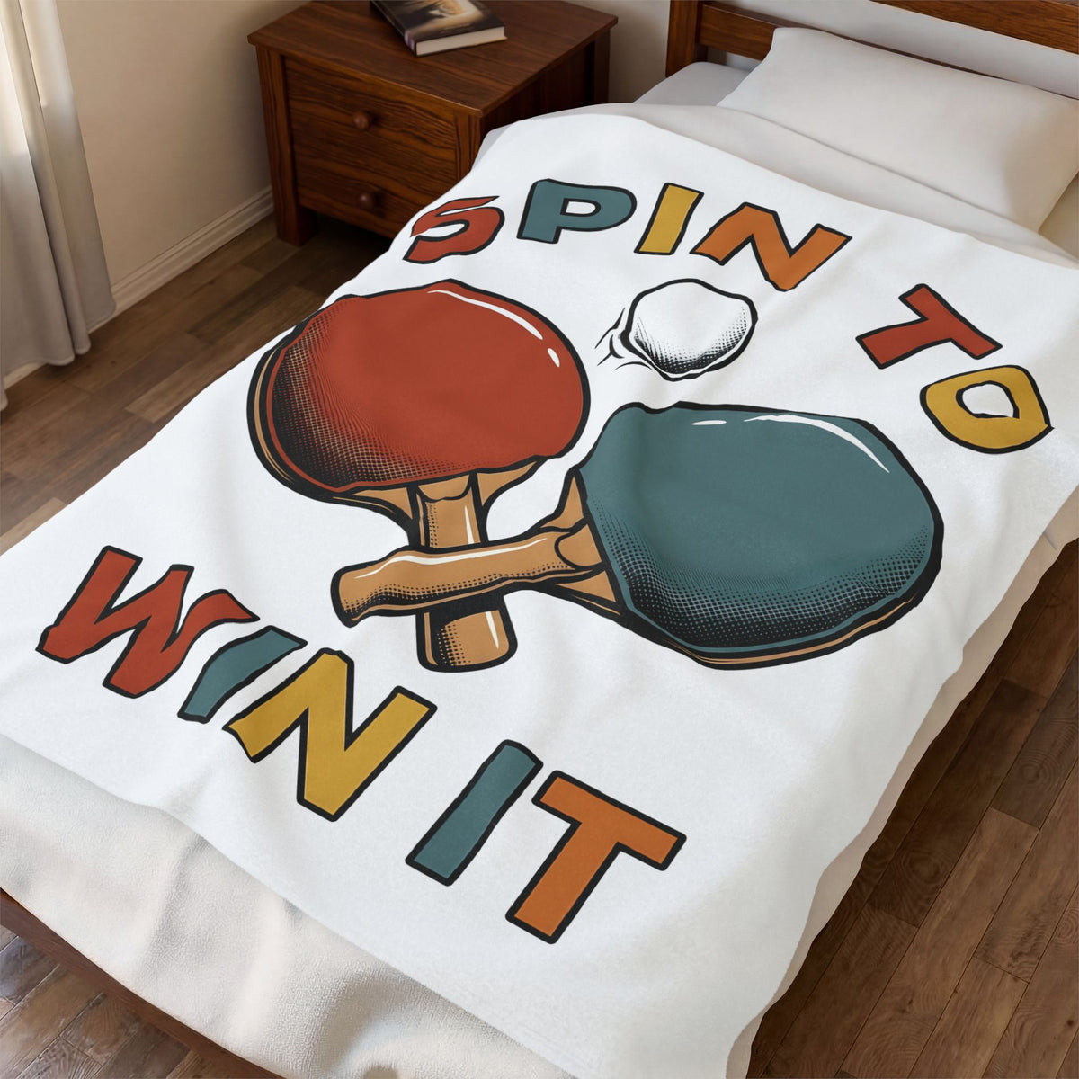 Table Tennis Rackets Blanket Sports Tabletop Games Gift Women Hand Drawn Blanket Ping Pong Paddle Blanket Athlete Fan Ping Pong Blanket Board Game