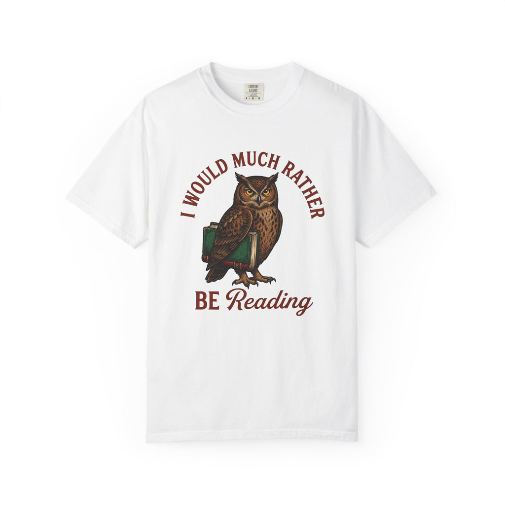 Owl Books T-Shirt Book Animal Gift Women Vintage T-Shirt Bookish T-Shirt Bibliophile Enthusiast Retro T-Shirt Wildlife Graphic Hand Drawn Animal