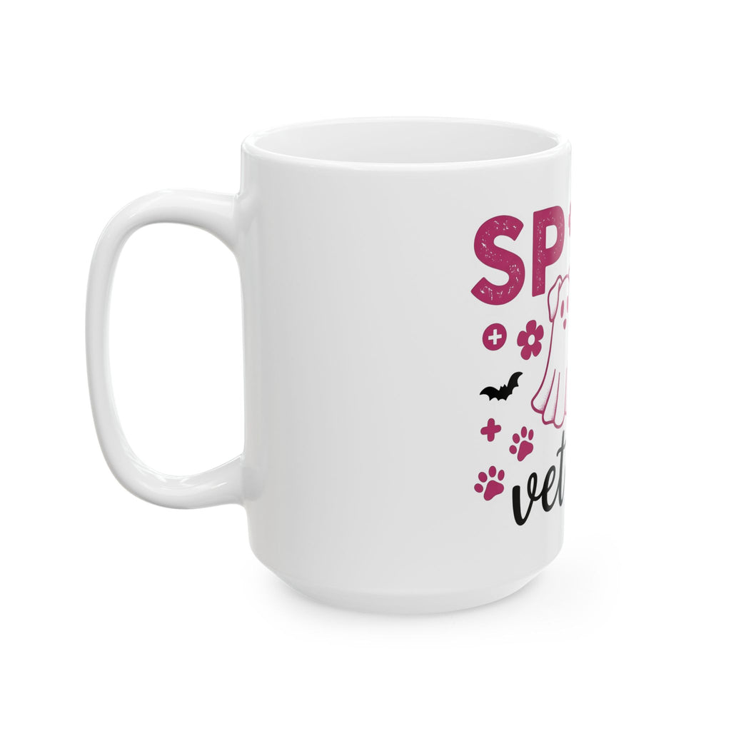 Spooky Dog Cat Mug Vet Tech Holiday Gift Women Adorable Mug Halloween Cat Mug Veterinary Technician Fan Cute Mug Christmas Graphic