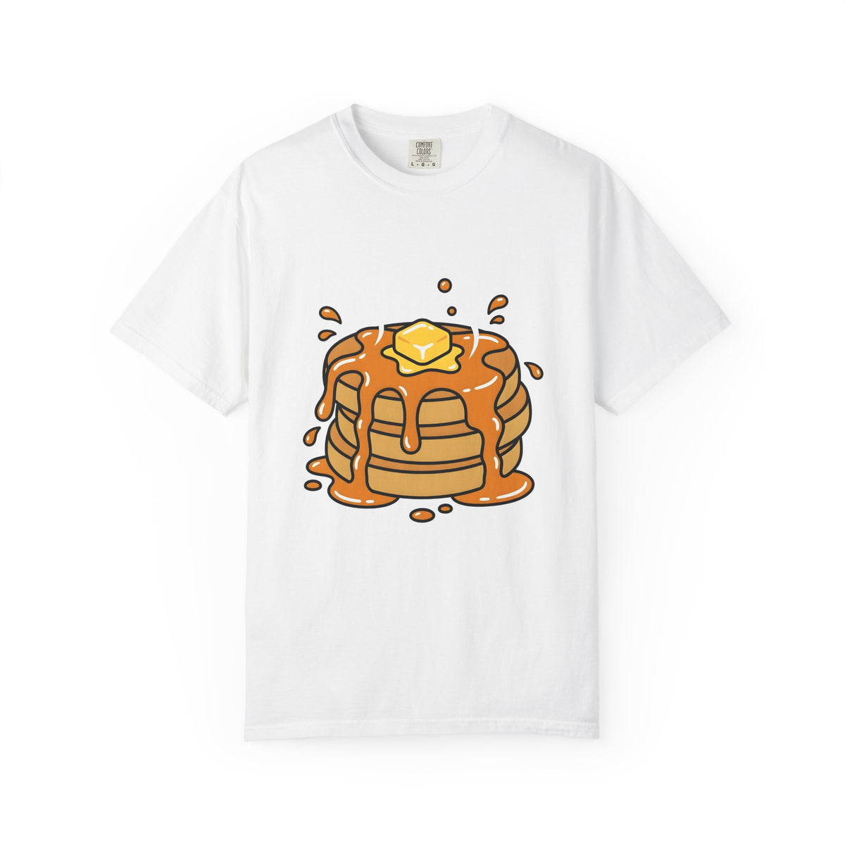 Pancake Stack Desserts Breakfast Gift Cartoon Pancakes Sweets Fan Cartoony Morning Bold Syrup T-Shirt