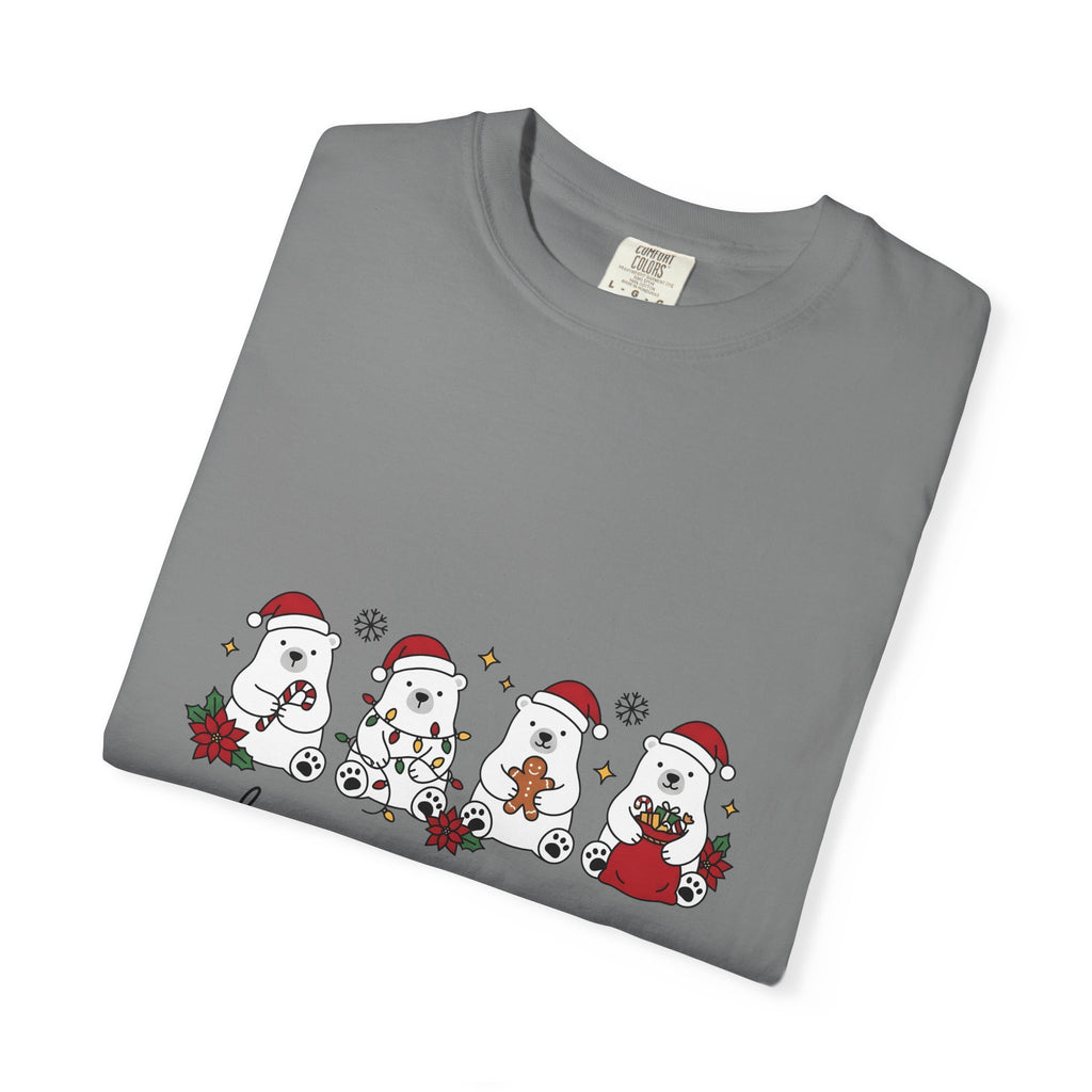 Polar Bear Pack Christmas Fauna Gift Playful Ursidae Xmas Fan Arctic Animal Wildlife Festive T-Shirt