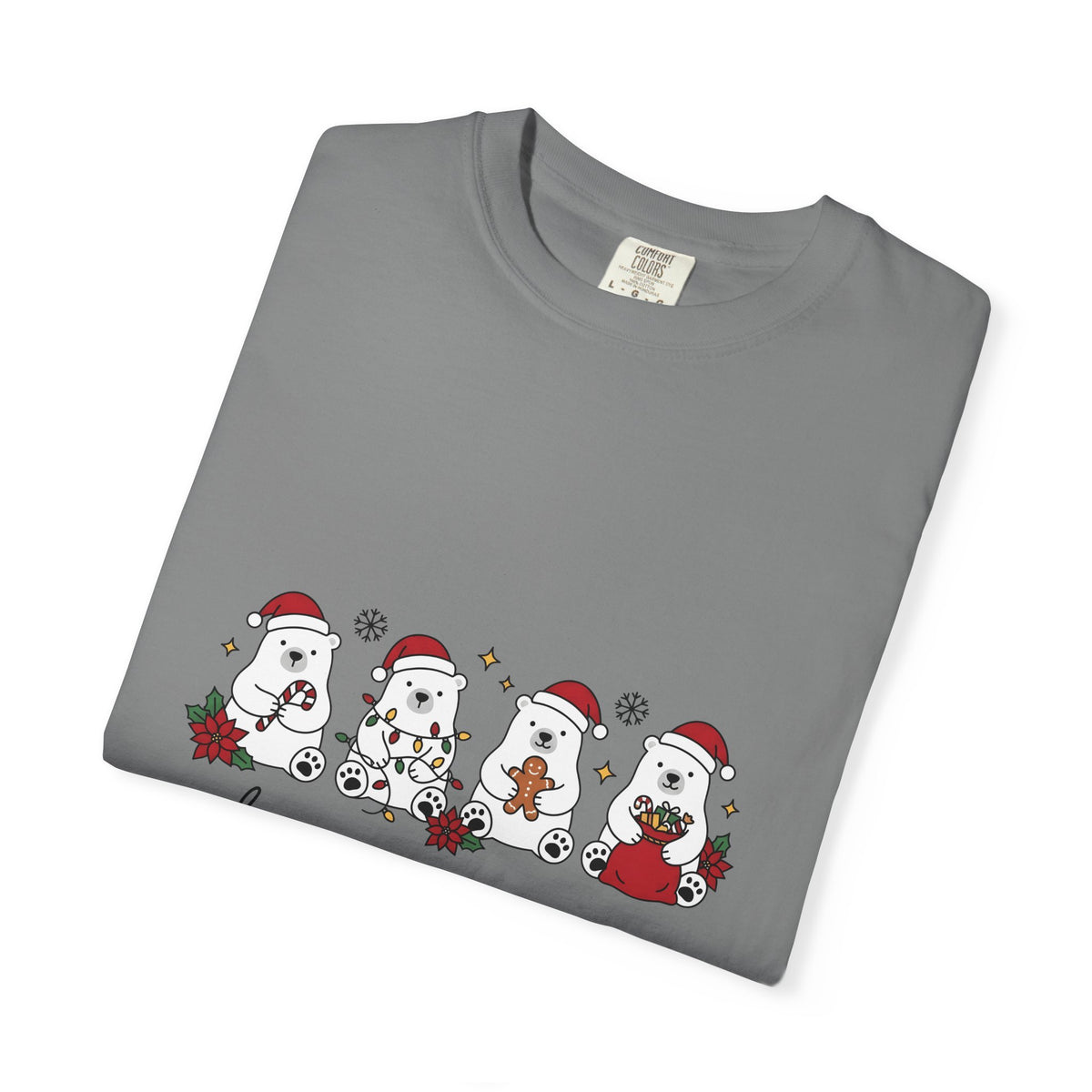 Polar Bear Pack Christmas Fauna Gift Playful Ursidae Xmas Fan Arctic Animal Wildlife Festive T-Shirt