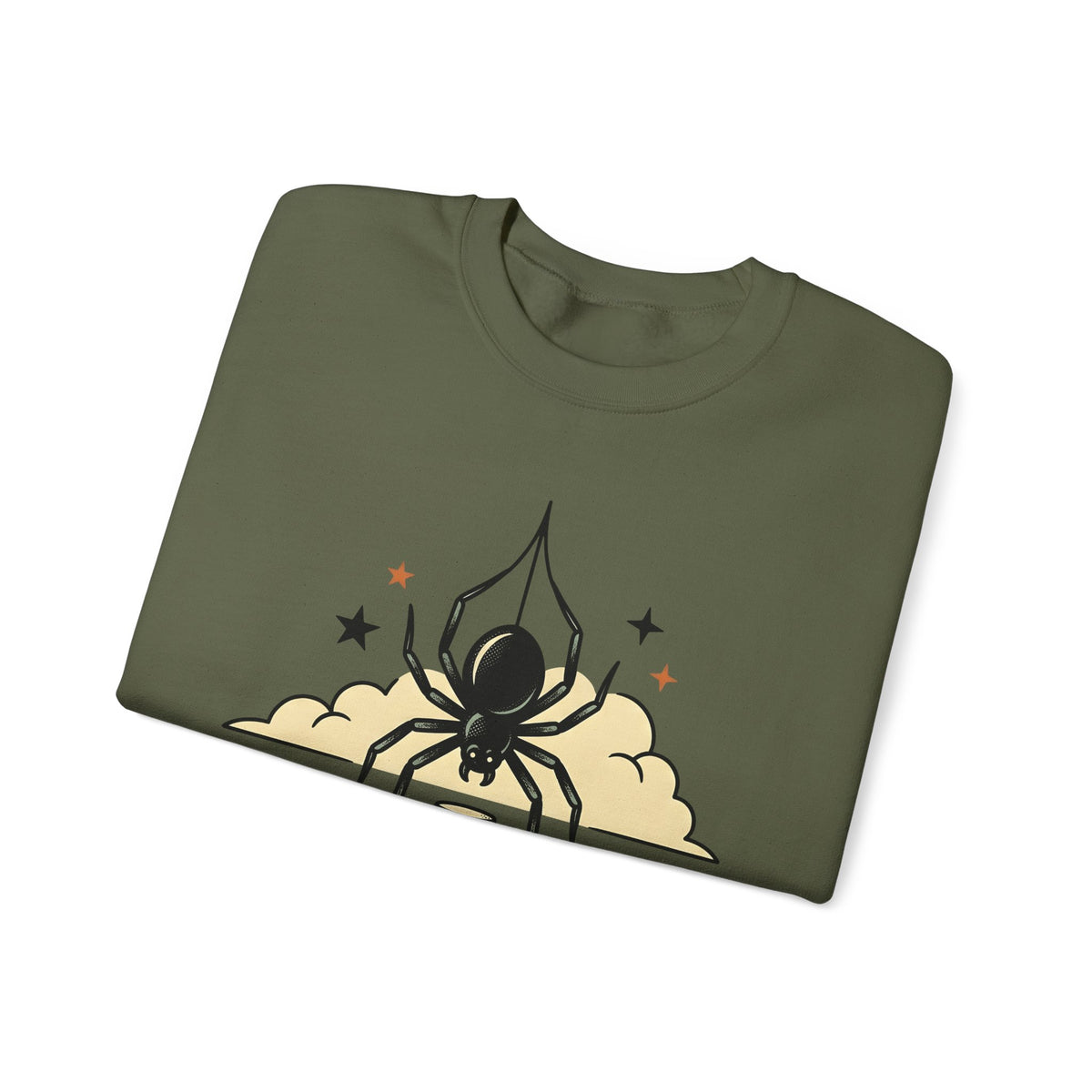 Spider Flask Sweatshirt Halloween Eerie Gift Women Typography Sweatshirt Flask Sweatshirt Horror Fan Gothic Sweatshirt Spooky Graphic Classic Glitter Sweatshirt