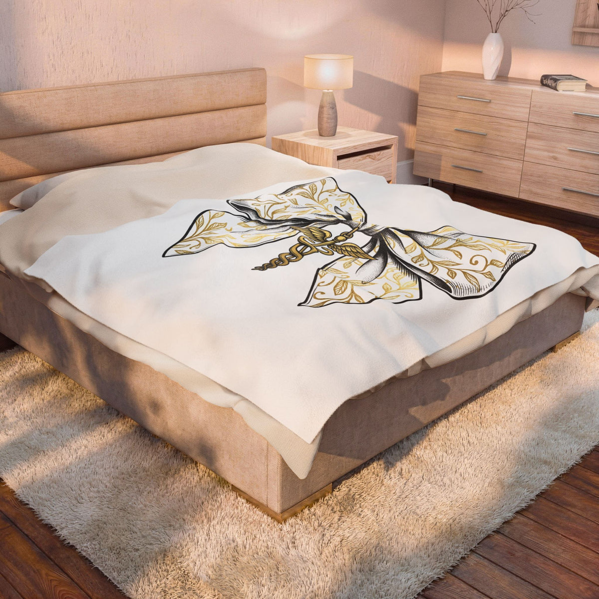 Medical Bow Blanket Nurses Healthcare Gift Women Botanical Blanket Medical Bow Tie Blanket Nurse Enthusiast Botanical Illustration Medical Graphic