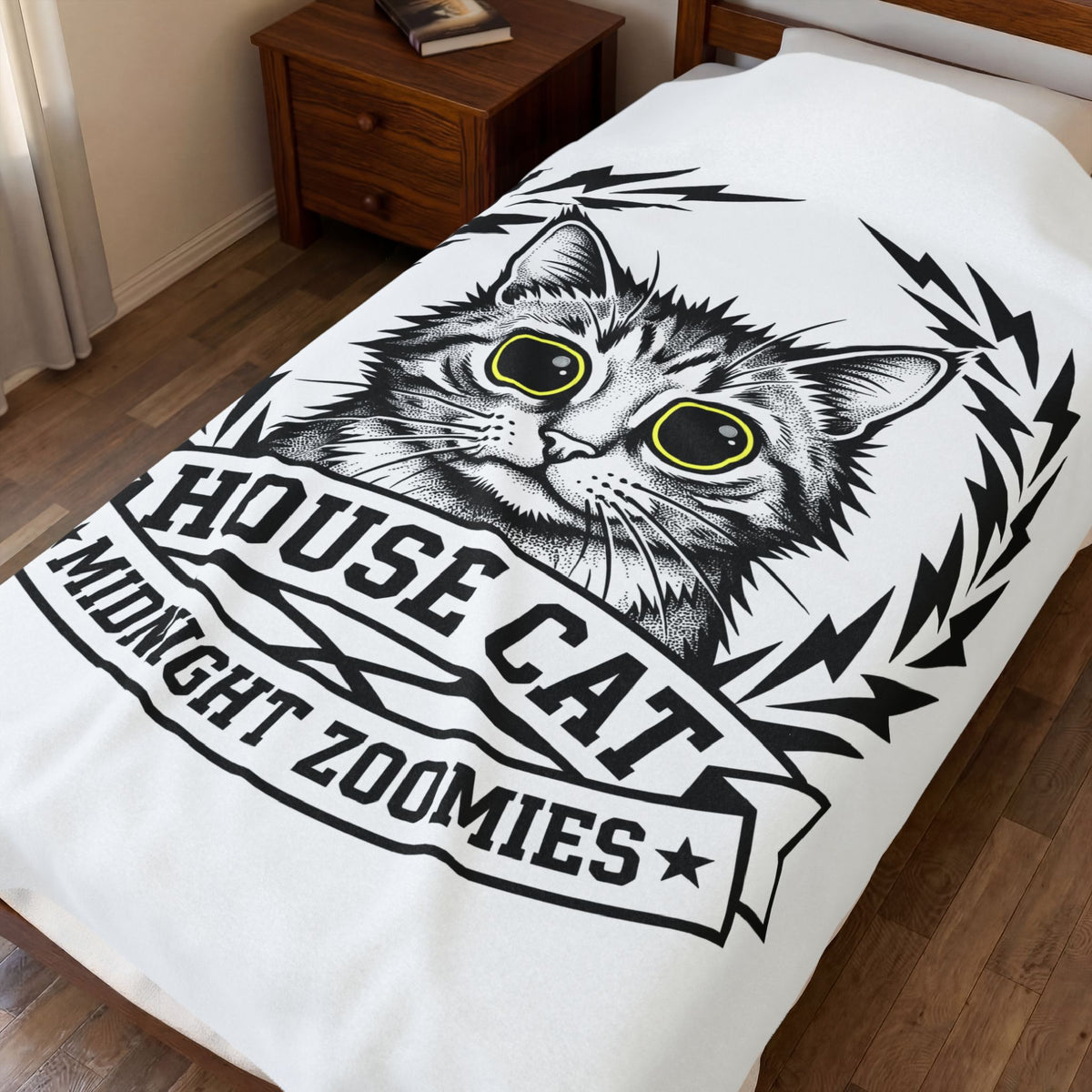 Striped Cat Cat Comedy Gift Modern Tabby Cat Feline Fan Retro Electric Blanket