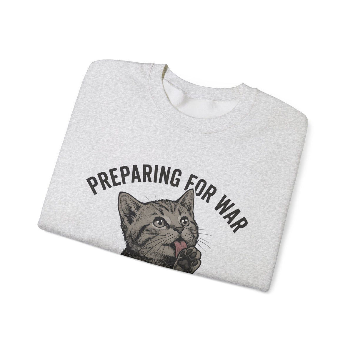 Striped Cat Cat Jokes Gift Sketch Tabby Cat Feline Fan Drawing Retro Claw Sweatshirt