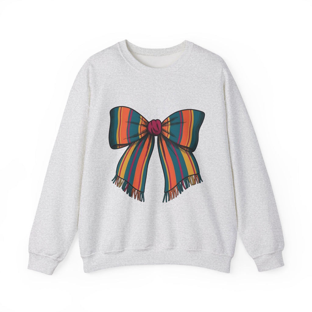 Striped Hair Bow Sweatshirt Moms Apparel Gift Women Simple Graphic Sweatshirt Hair Bow Sweatshirt Mom Fan Minimalist Sweatshirt Clothing Graphic Classic Fringe