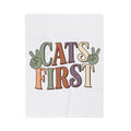 Peace Symbol Design Blanket Cat Animal Gift Women Vintage Blanket Peace Sign Blanket Cat Fan Feline Blanket Creature Graphic Sketch Hand Gesture