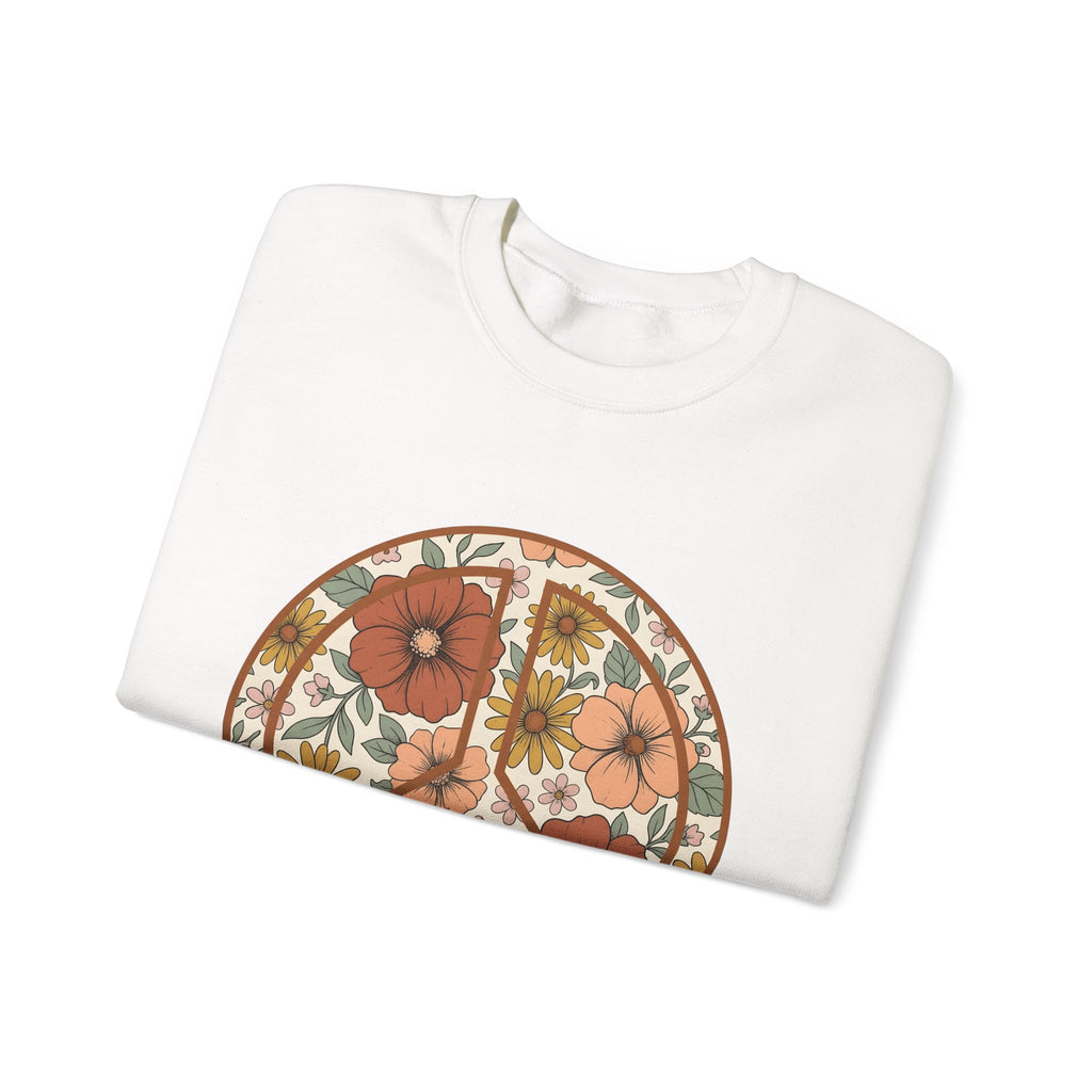Peace Hand Flower Sweatshirt Boho Chic Psychedelic Gift Women Folk Sweatshirt Peace Sign Sweatshirt Hippie Fan Bohemian Sweatshirt Trippy Graphic Classic
