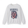 American Kitty Sweatshirt America Pet Gift Women Pop Art Sweatshirt Cat Sweatshirt Patriot Fan Fauvism Sweatshirt Animal Graphic Classic Star Shades Sweatshirt
