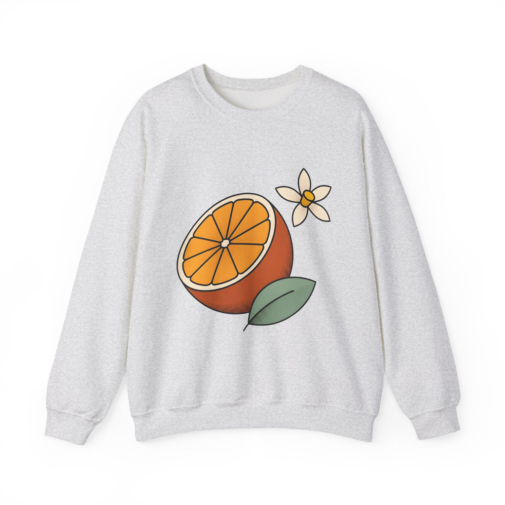 Tangerine Segment Sweatshirt Boho Chic Gardening Gift Women Modern Sweatshirt Mandarin Sweatshirt Bohemian Fan Contemporary Sweatshirt Gardener Graphic Classic