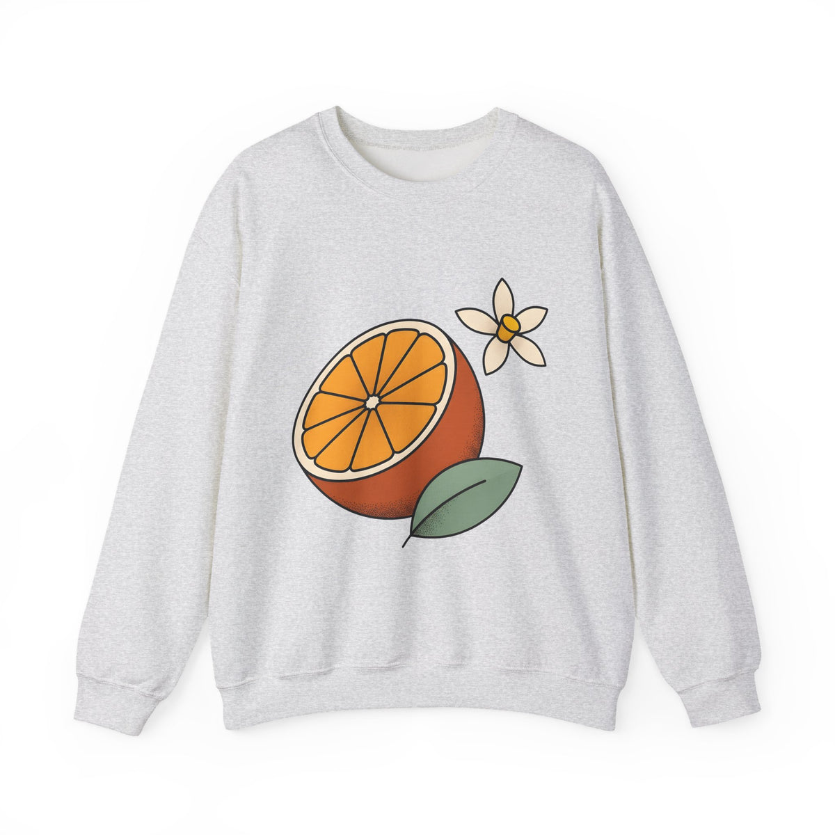 Tangerine Segment Sweatshirt Boho Chic Gardening Gift Women Modern Sweatshirt Mandarin Sweatshirt Bohemian Fan Contemporary Sweatshirt Gardener Graphic Classic