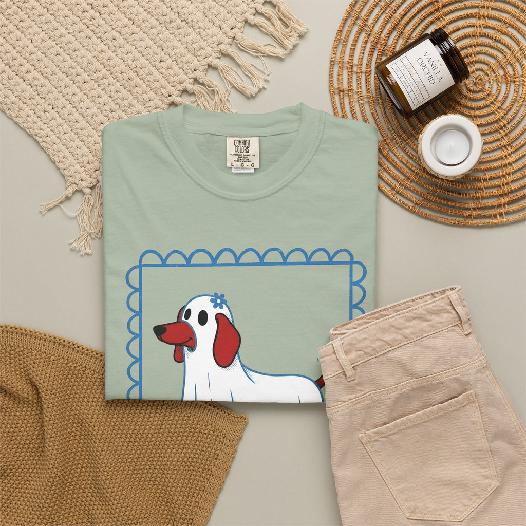 Dachshund Ghost Halloween Dog Gift Cartoon Wiener T-Shirt