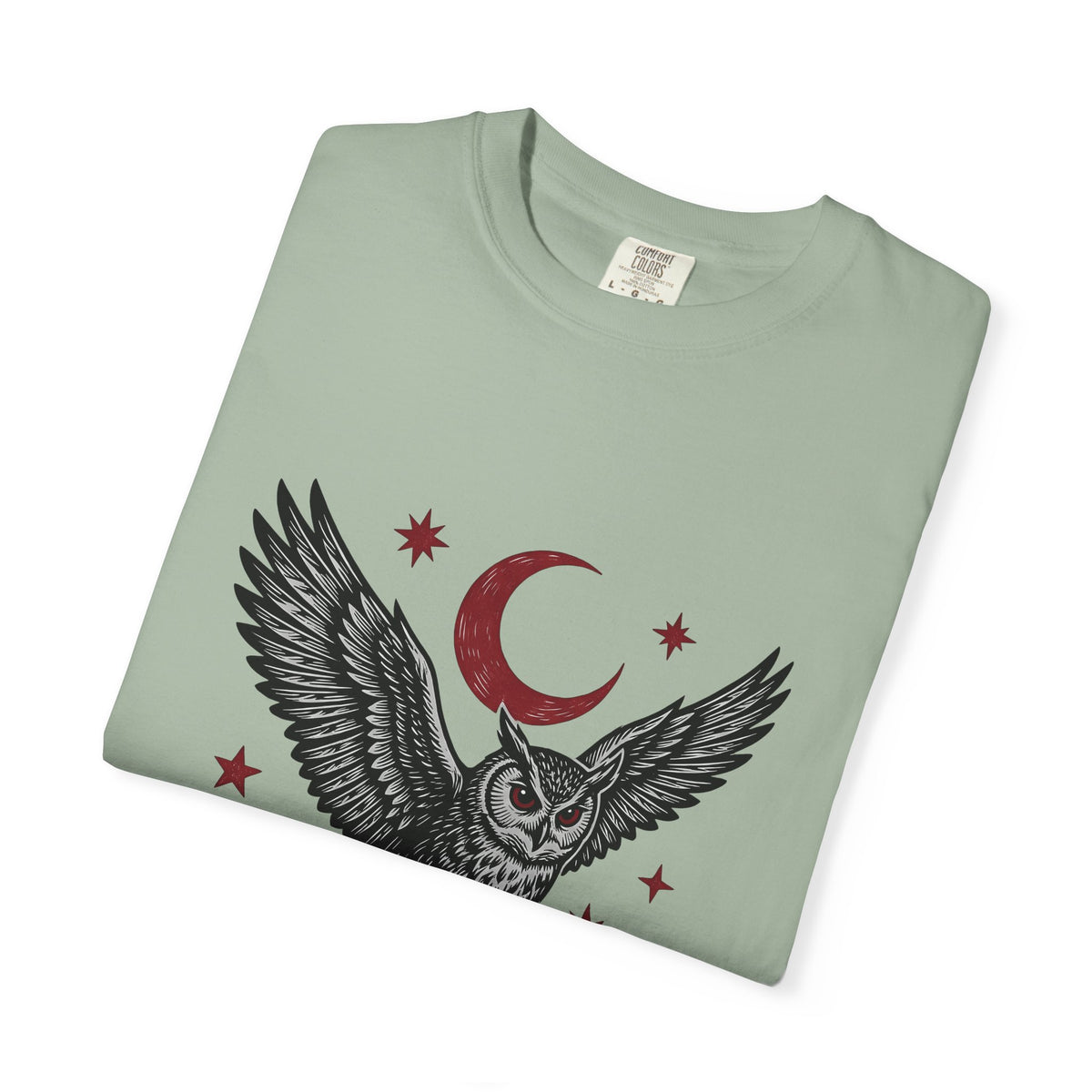 Moon Owl T-Shirt Gothic Creatures Gift Women Classic T-Shirt Owl T-Shirt Dark Fan Vintage T-Shirt Beast Graphic Ink Shines T-Shirt