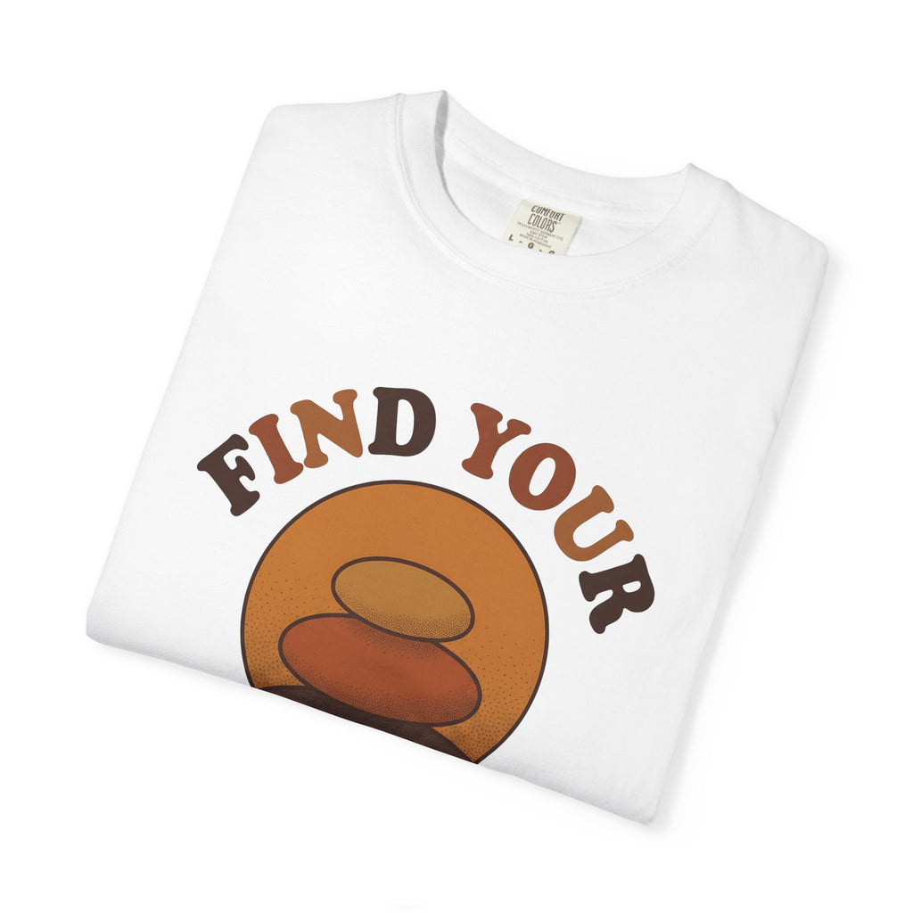 Cairn Stack T-Shirt Sports Selfcare Gift Women Tribal T-Shirt Rock Pile T-Shirt Athlete Fan Stone T-Shirt Wellness Graphic Hand Drawn Sunshine