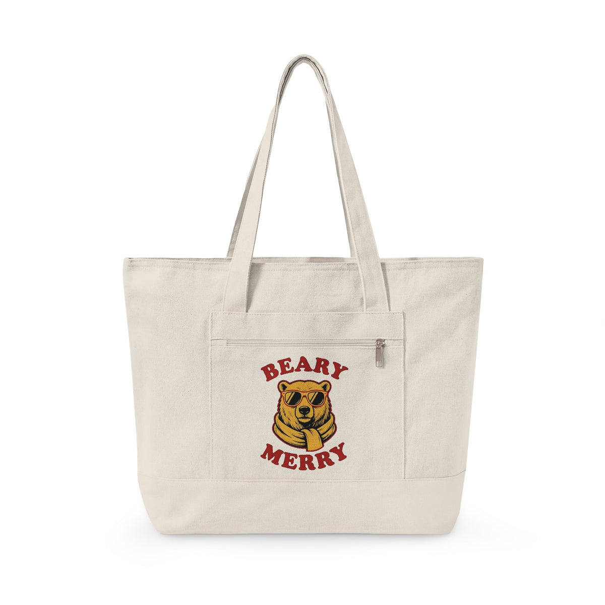 Bear Shades Tote Bag Christmas Wildlife Gift Women Comic Tote Bag Teddy Tote Bag Xmas Fan Cartoon Tote Bag Animal Graphic Retro Neck Wrap Tote Bag