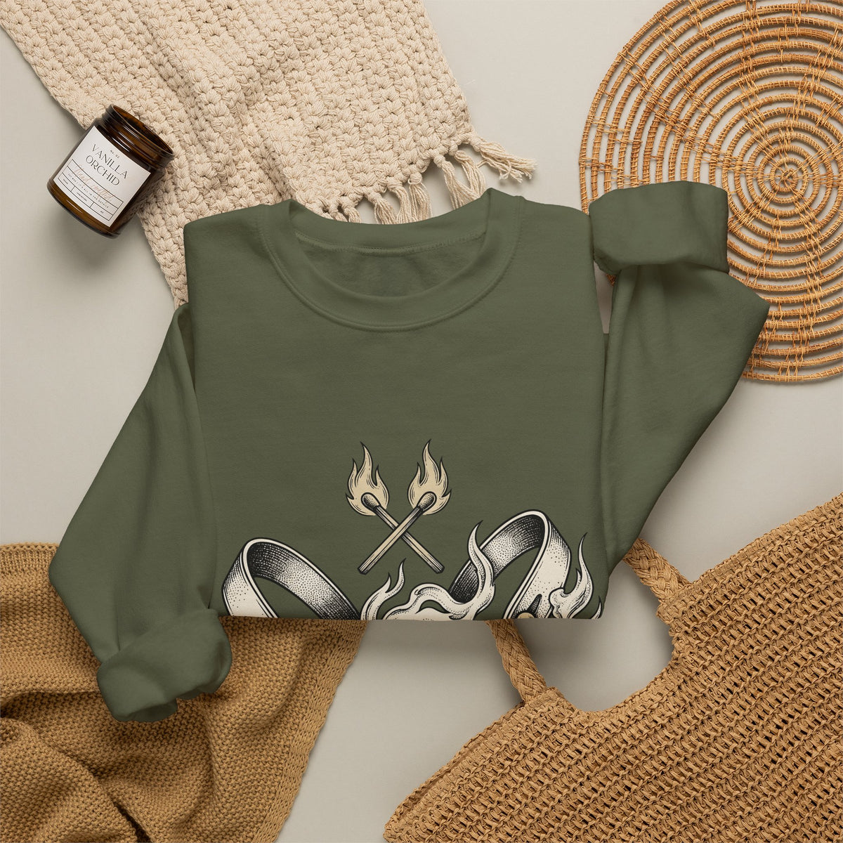 Rodeo Spurs Sweatshirt Cowgirl Country Gift Women Neo Traditional Sweatshirt Spurs Sweatshirt Cowboy Fan Western Sweatshirt Rural Graphic Old School Flame