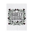 Thistle Flower Graphic Blanket Mom Humor Gift Women Botanical Blanket Thistle Blanket Mother Fan Illustrative Blanket Sarcastic Graphic Vintage