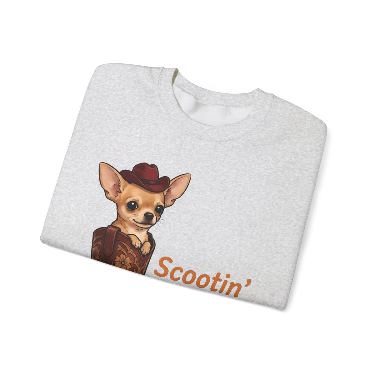 Chihuahua Cowboy Sweatshirt Dog Country Gift Women Hand Drawn Sweatshirt Puppy Sweatshirt Dog Fan Illustrated Sweatshirt Country Graphic Rustic Cowboy Boot