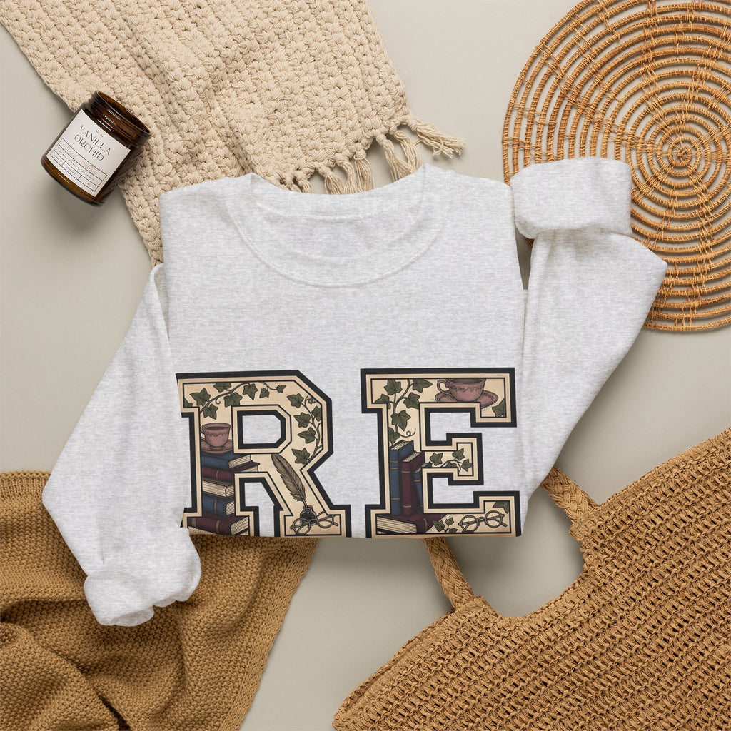 Book Ivy Sweatshirt Teacher Books Gift Women Classic Sweatshirt Ivy Sweatshirt Educator Enthusiast Vintage Sweatshirt Literary Graphic Doodle Cup Sweatshirt