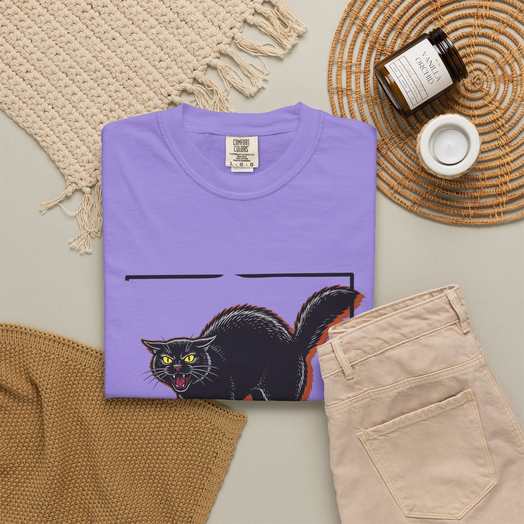 Ebony Cat Cat Event Gift Clean Black Cat Feline Fan Minimalist Party Aged Shining T-Shirt