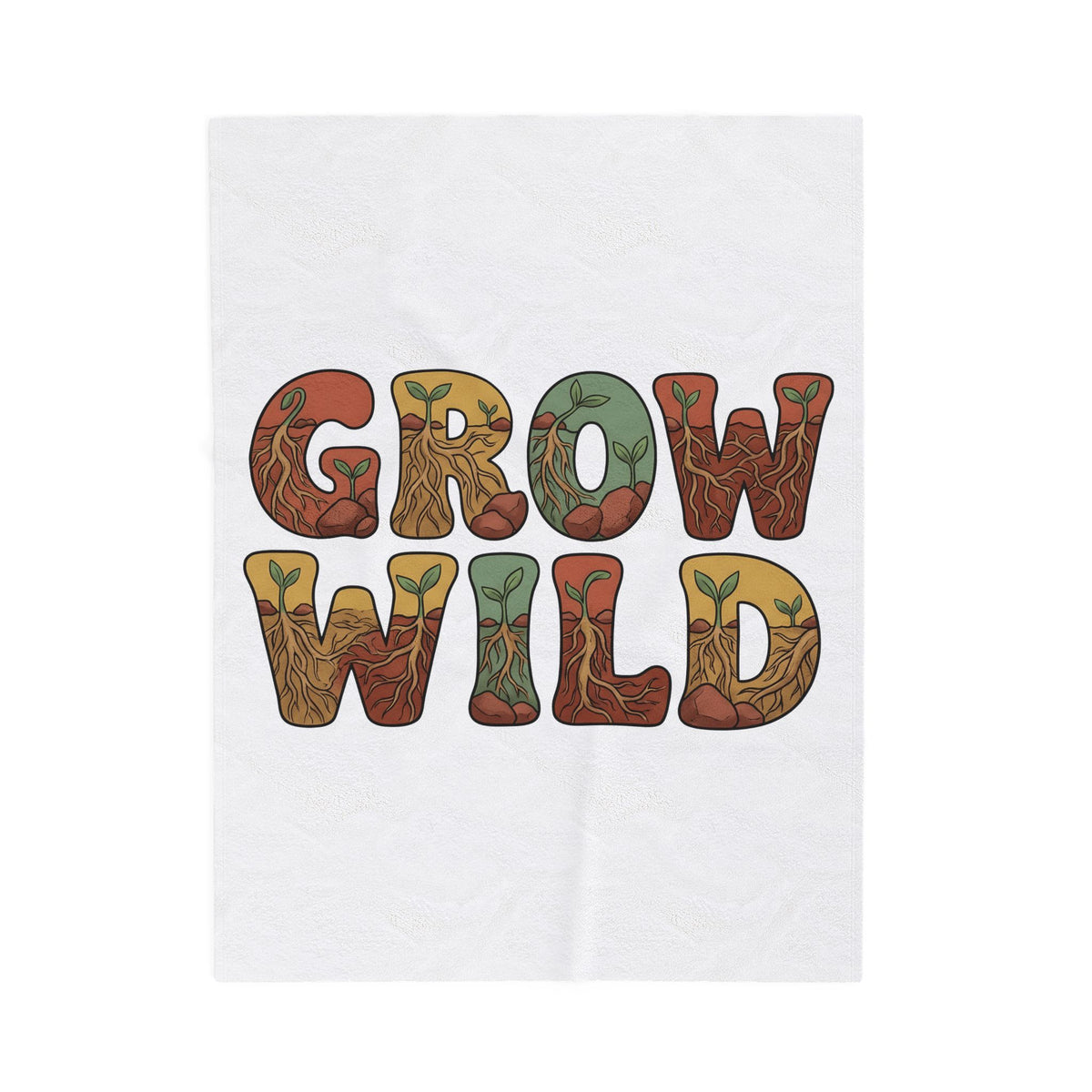 Plant Root Boho Chic Outdoors Gift Sketch Root System Bohemian Enthusiast Drawing Blanket