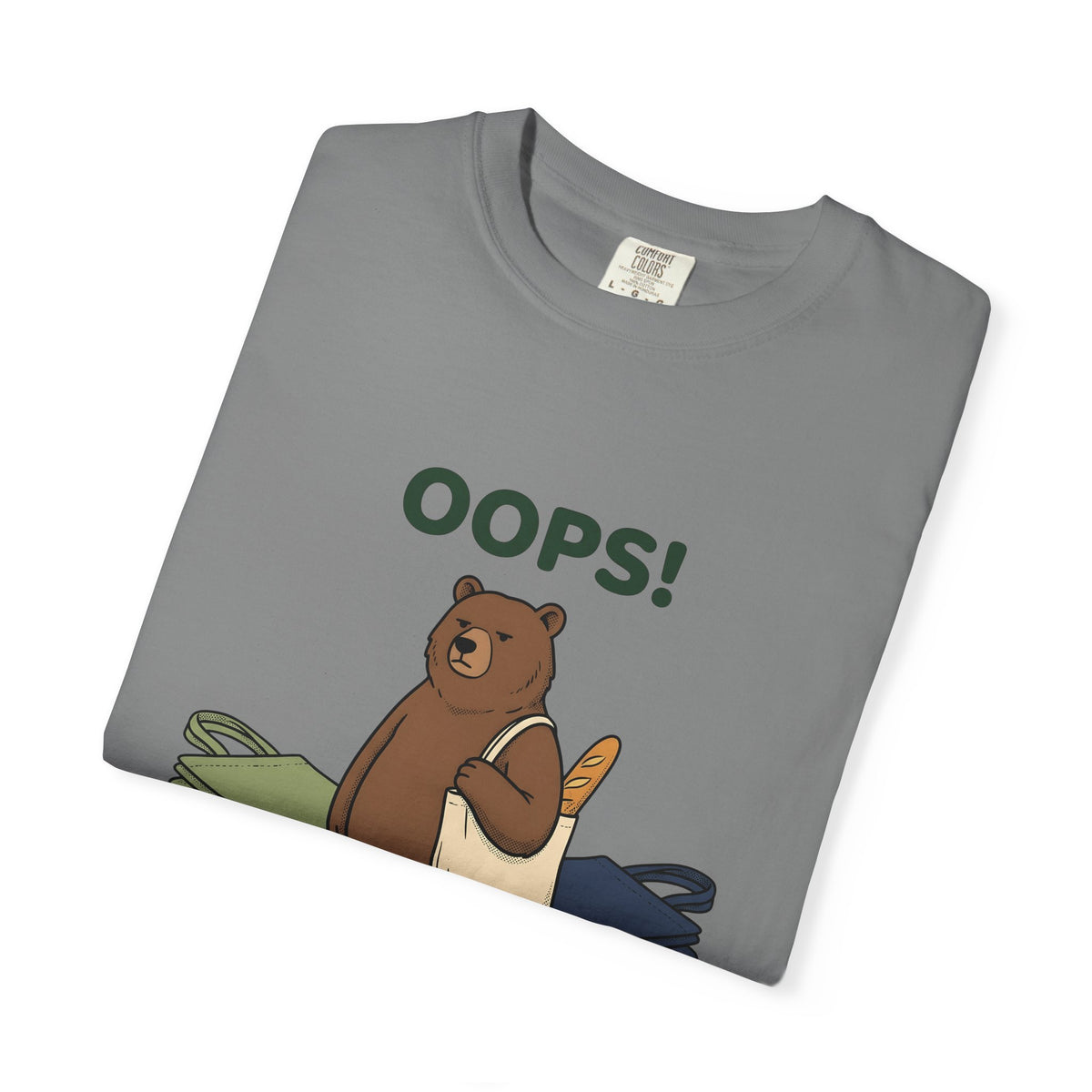 Bear Canvas T-Shirt T-Shirt Funny Critter Gift Women Doodle T-Shirt T-Shirt T-Shirt Humor Fan Cartoon T-Shirt Animal Graphic Sketch Baked Bread T-Shirt