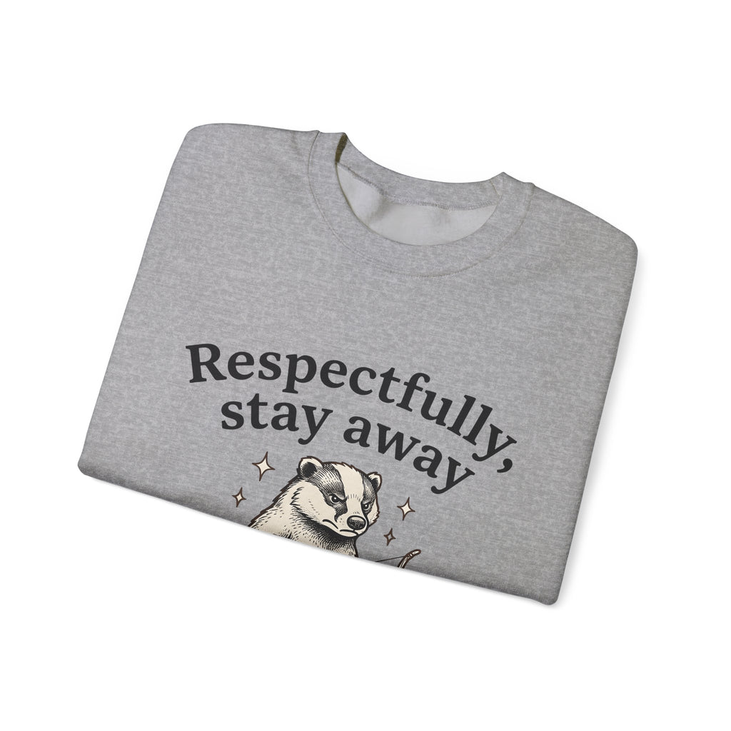 Badger Bow Accessory Sweatshirt Funny Fauna Gift Women Cartoon Sweatshirt Hair Bow Sweatshirt Humor Fan Comic Sweatshirt Wildlife Graphic Old School Glimmers