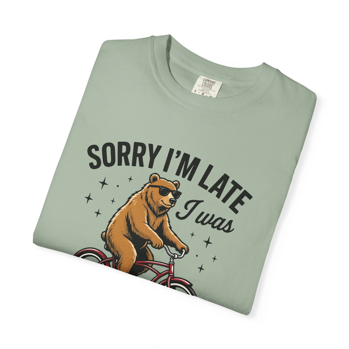 Bear Cycling T-Shirt Funny Creatures Gift Women Funny Cartoon T-Shirt Bear T-Shirt Humor Fan Cartoonish T-Shirt Animal Graphic Classic Cool Glasses