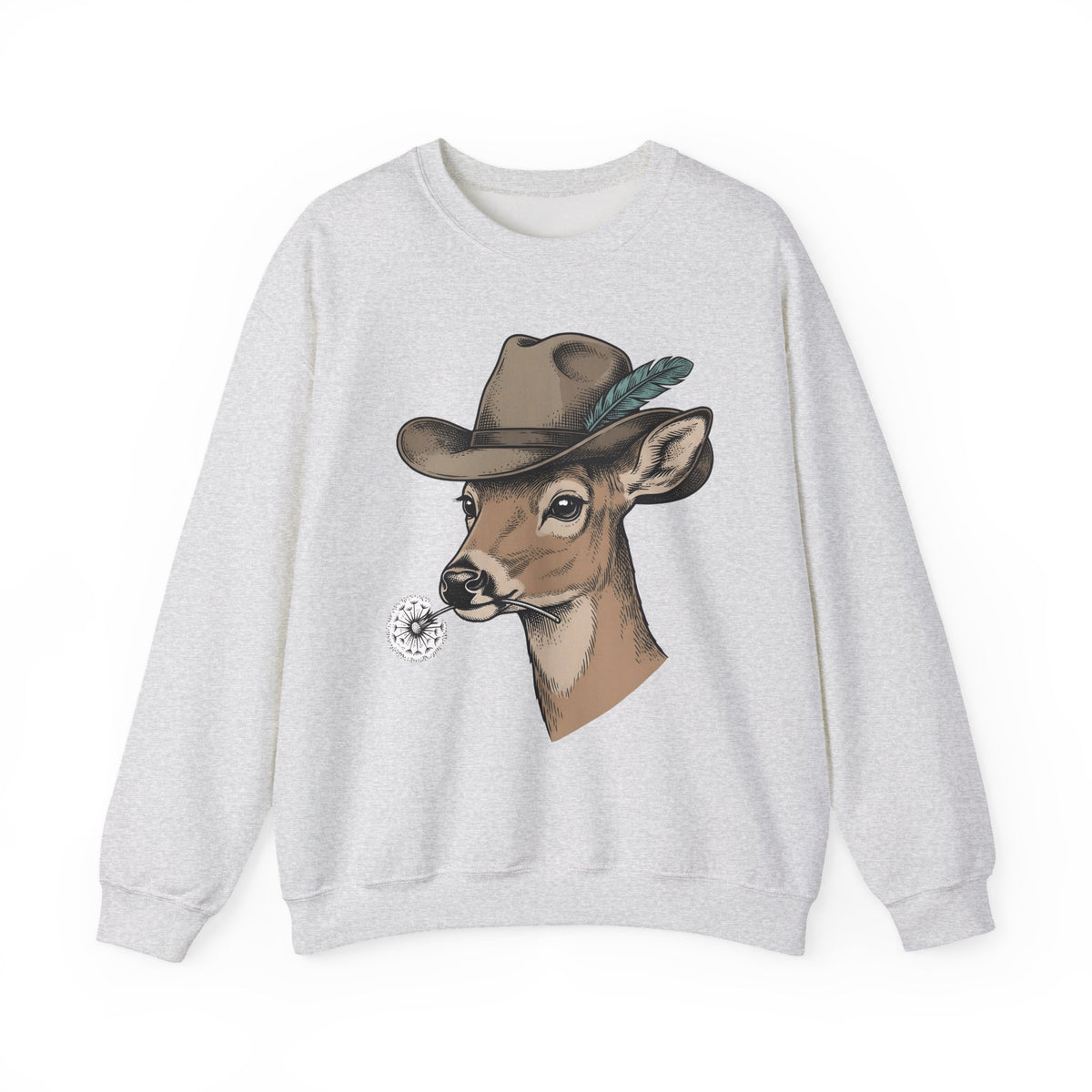 Buck Western Hat Cowgirl Wildlife Gift Sketch Cowboy Hat Cowgirl Fan Rodeo Wildlife Retro Sweatshirt