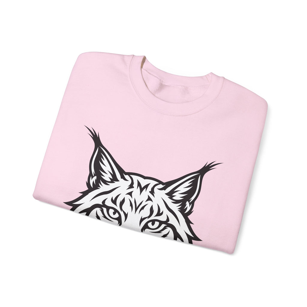 Lynx Head Sweatshirt Cat Wildlife Gift Women Bold Line Art Sweatshirt Bobcat Sweatshirt Cat Fan Line Art Sweatshirt Wildlife Graphic Tribal Wildcat Sweatshirt