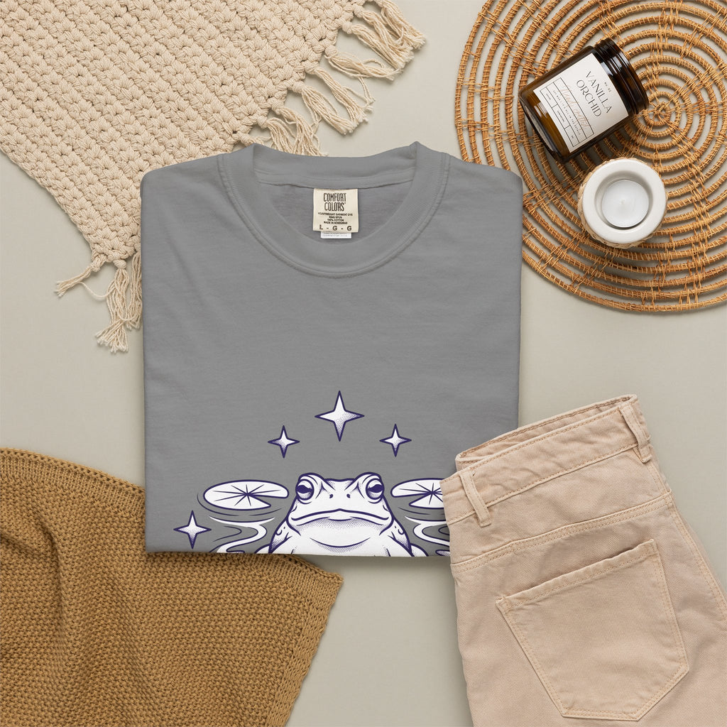 Frog Lotus Bloom T-Shirt Boho Chic Wellness Gift Women Gypsy T-Shirt Toad T-Shirt Bohemian Enthusiast Bohemian T-Shirt Mindful Graphic Classic