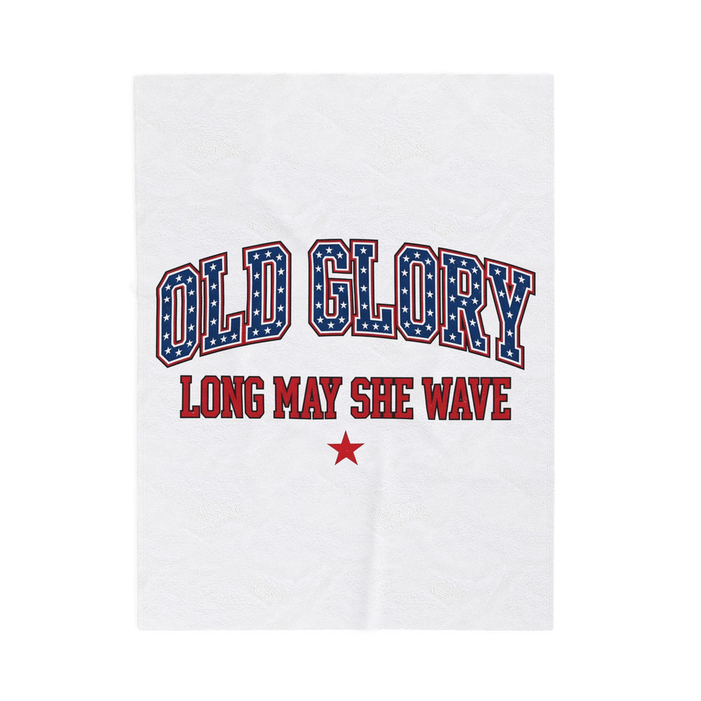 Star Pattern Text America Holiday Gift Patriotic Typography American Fan Retro Holiday Vintage Blanket