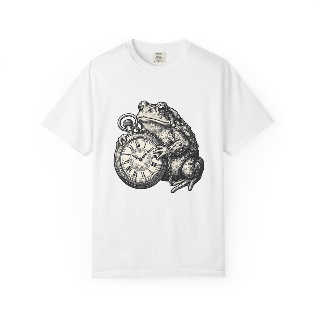 Toad Pocket Watch T-Shirt Funny Animal Gift Women Vintage T-Shirt Pocket Watch T-Shirt Humor Fan Retro T-Shirt Wildlife Graphic Hand Drawn Chain