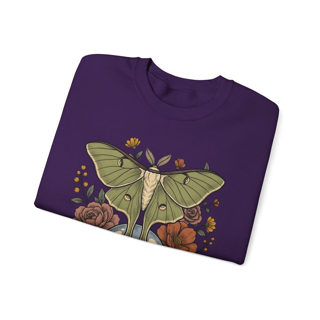 Luna Butterfly Sweatshirt Halloween Occult Gift Women Leaf Sweatshirt Butterfly Sweatshirt Horror Fan Spirit Sweatshirt Mystic Graphic Classic Magic Orb Sweatshirt